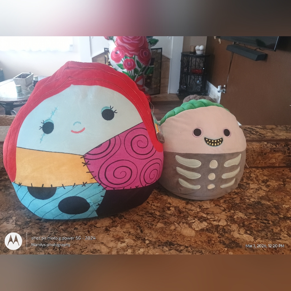 Squishmallows Sally And Barrett Nightmare Before Christmas Plush New With Tags